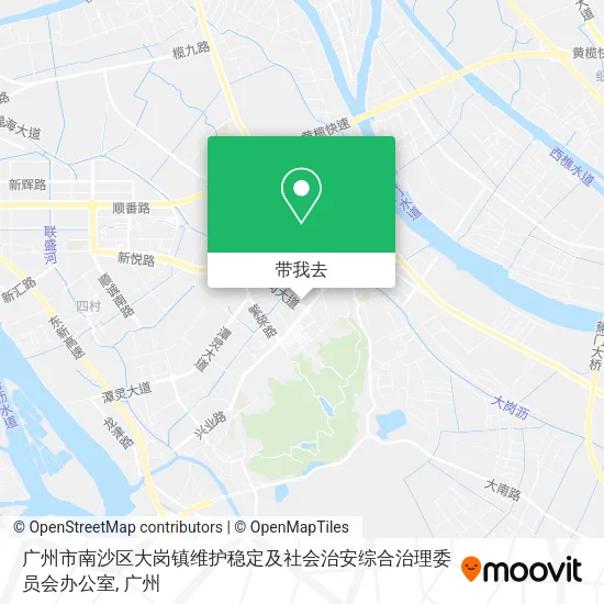 广州市南沙区大岗镇维护稳定及社会治安综合治理委员会办公室地图