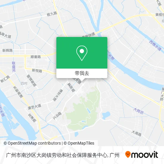 广州市南沙区大岗镇劳动和社会保障服务中心地图