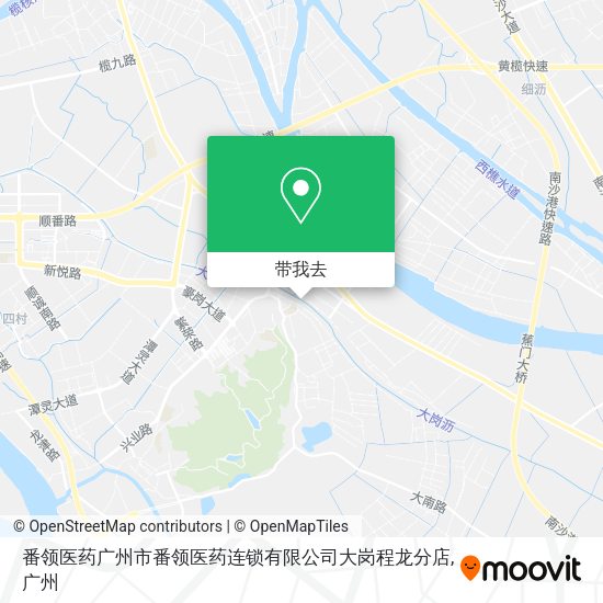 番领医药广州市番领医药连锁有限公司大岗程龙分店地图