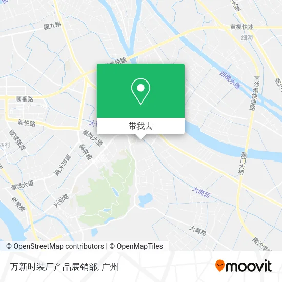 万新时装厂产品展销部地图