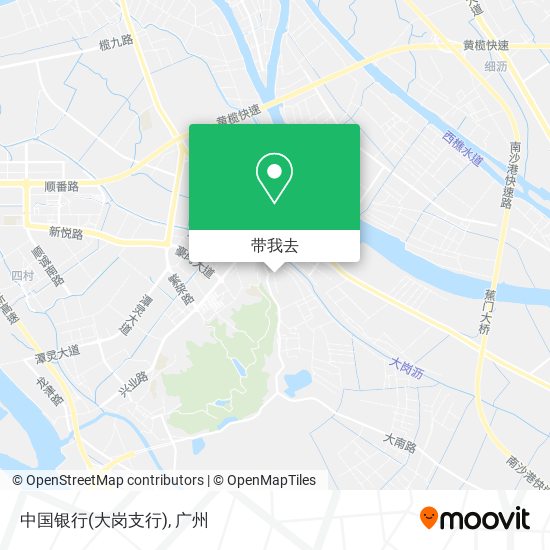 中国银行(大岗支行)地图