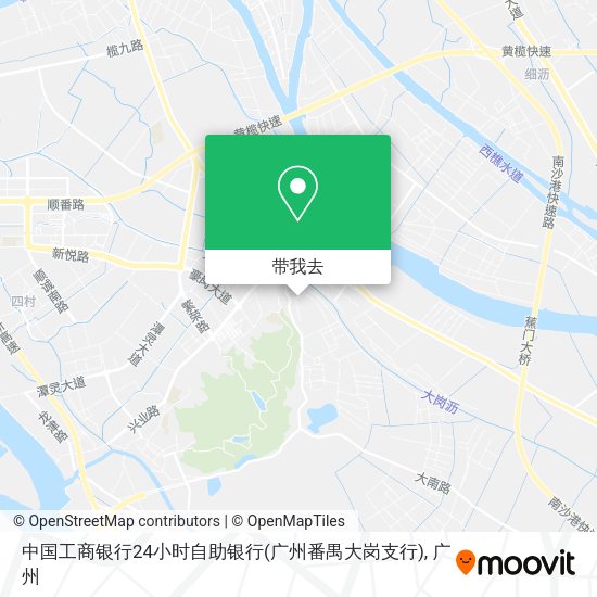 中国工商银行24小时自助银行(广州番禺大岗支行)地图