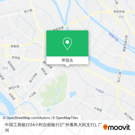 中国工商银行24小时自助银行(广州番禺大岗支行)地图