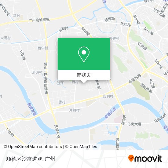 顺德区沙富道观地图