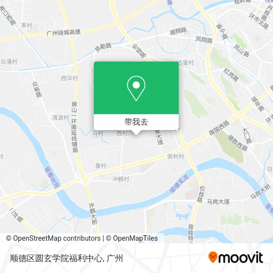 顺德区圆玄学院福利中心地图