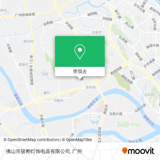 佛山市骏桦灯饰电器有限公司地图