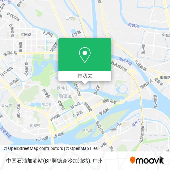中国石油加油站(BP顺德逢沙加油站)地图
