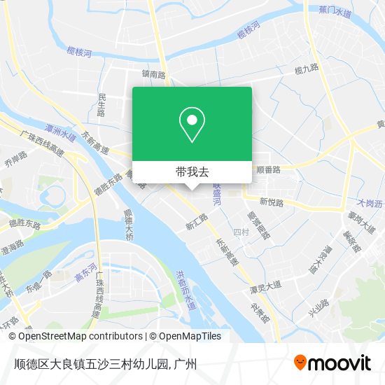 顺德区大良镇五沙三村幼儿园地图