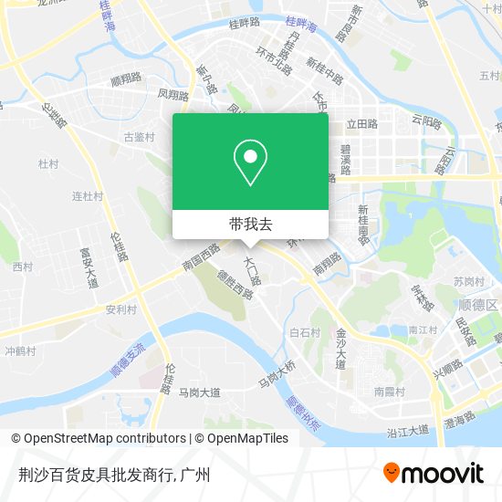 荆沙百货皮具批发商行地图