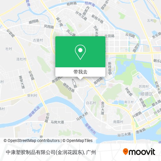 中康塑胶制品有限公司(金润花园东)地图