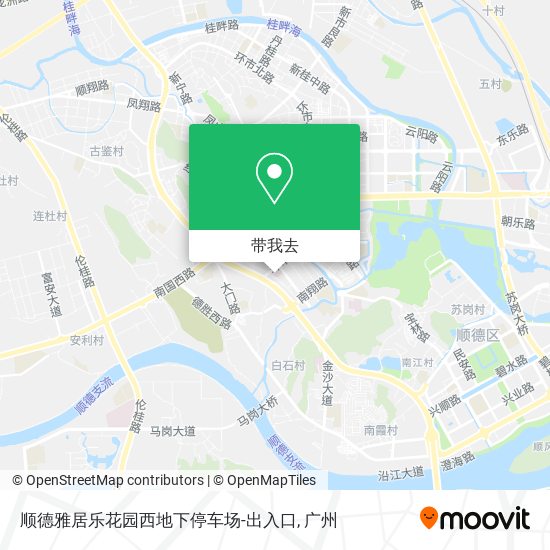 顺德雅居乐花园西地下停车场-出入口地图