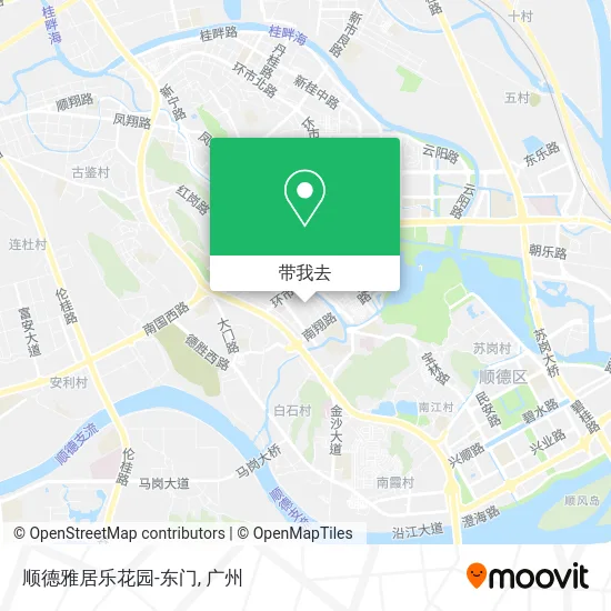 顺德雅居乐花园-东门地图