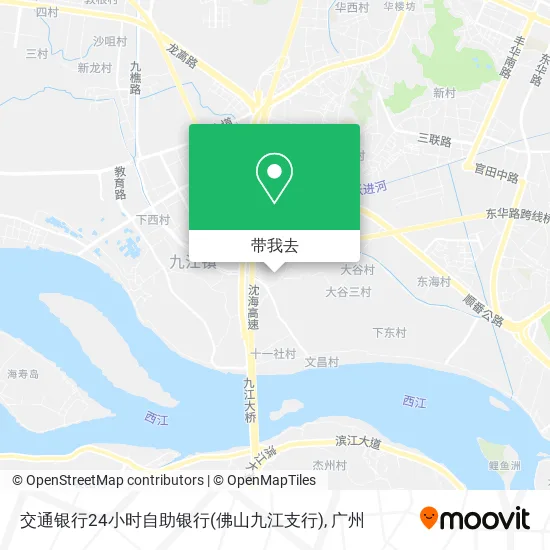 交通银行24小时自助银行(佛山九江支行)地图