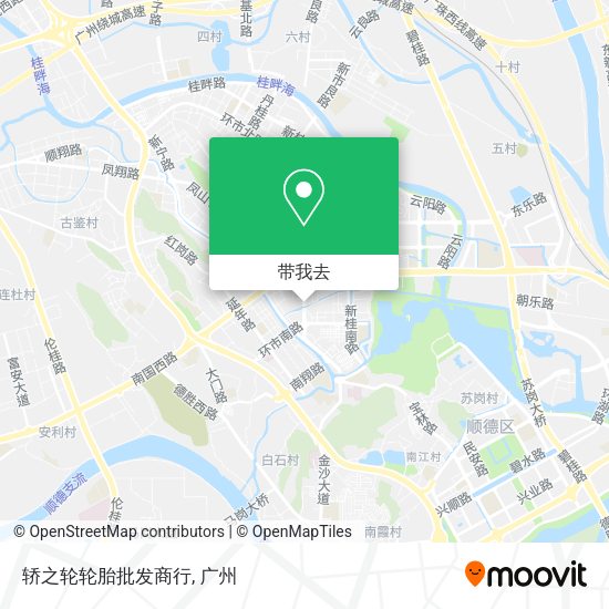 轿之轮轮胎批发商行地图