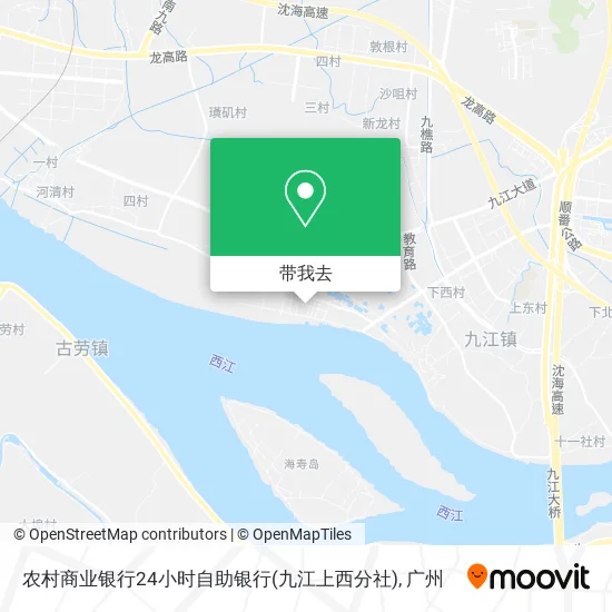 农村商业银行24小时自助银行(九江上西分社)地图