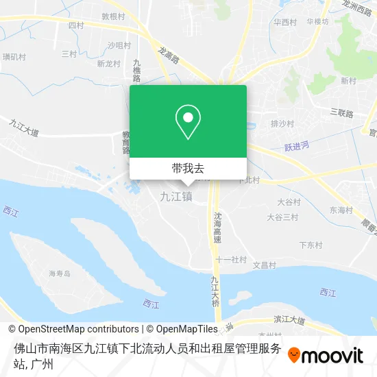 佛山市南海区九江镇下北流动人员和出租屋管理服务站地图