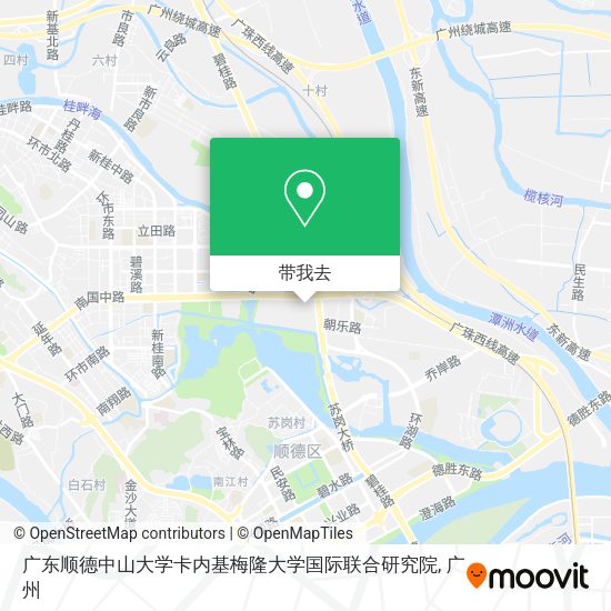 广东顺德中山大学卡内基梅隆大学国际联合研究院地图