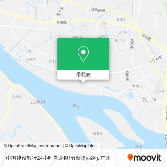 中国建设银行24小时自助银行(新堤西路)地图