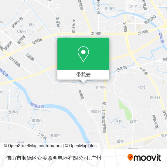 佛山市顺德区众美照明电器有限公司地图
