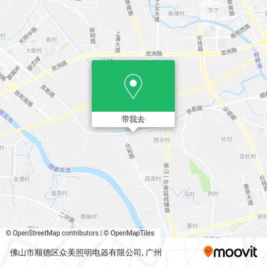 佛山市顺德区众美照明电器有限公司地图