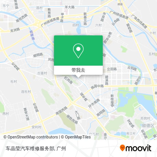 车晶莹汽车维修服务部地图