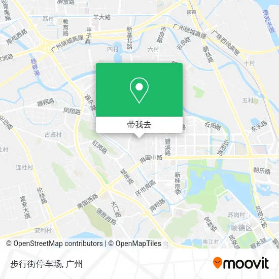 步行街停车场地图