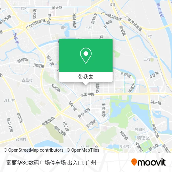 富丽华3C数码广场停车场-出入口地图