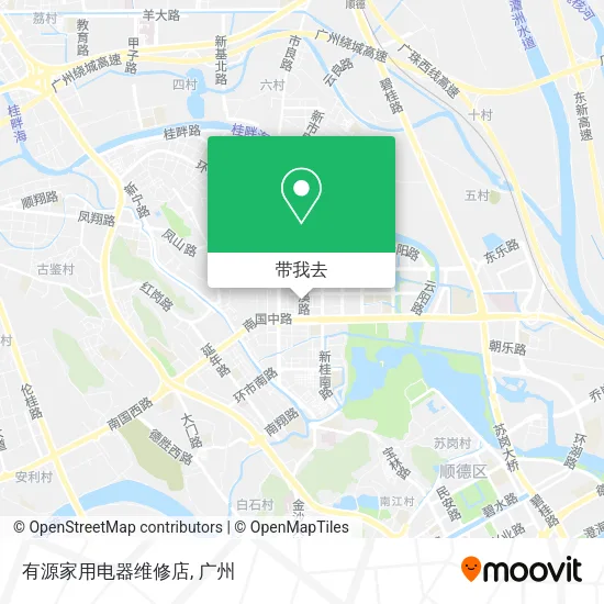 有源家用电器维修店地图