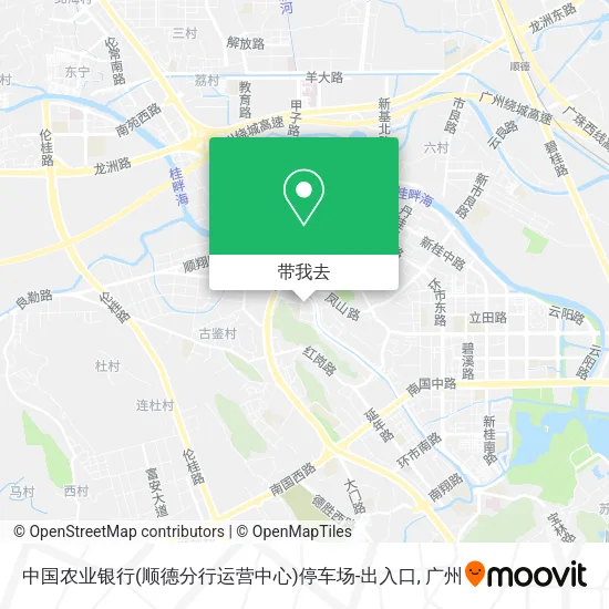 中国农业银行(顺德分行运营中心)停车场-出入口地图