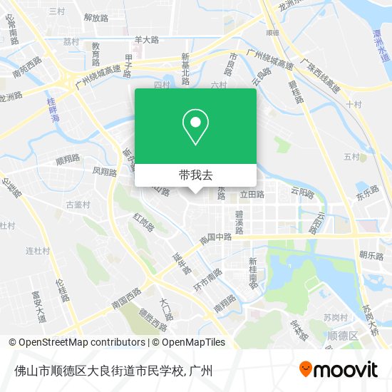 佛山市顺德区大良街道市民学校地图