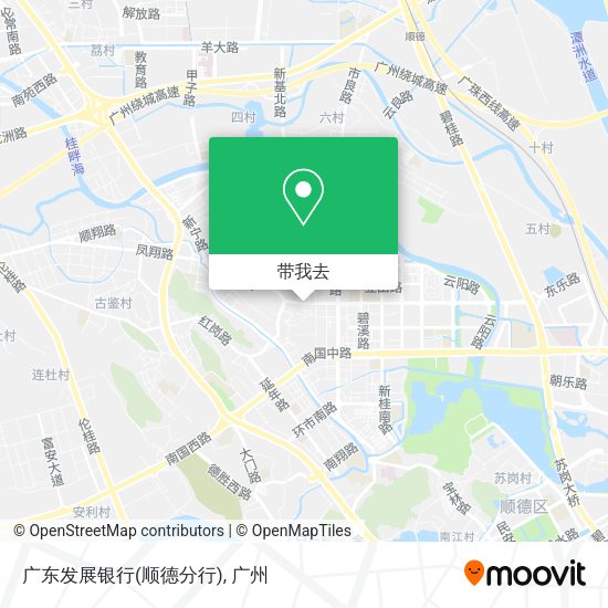 广东发展银行(顺德分行)地图