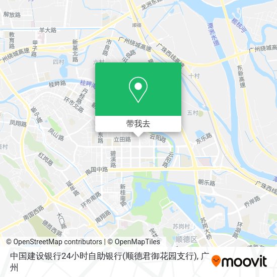 中国建设银行24小时自助银行(顺德君御花园支行)地图