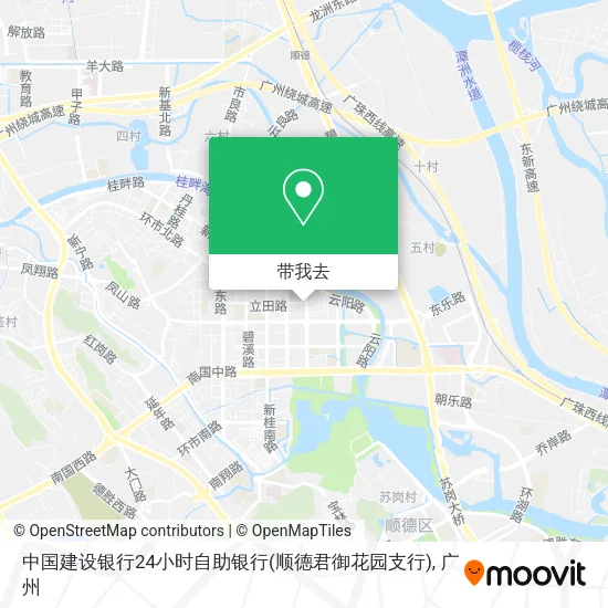 中国建设银行24小时自助银行(顺德君御花园支行)地图