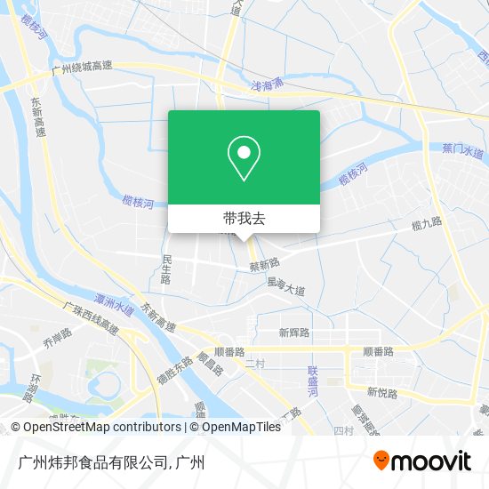 广州炜邦食品有限公司地图