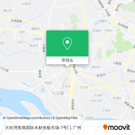 大转湾鱼珠国际木材夹板市场-7号门地图