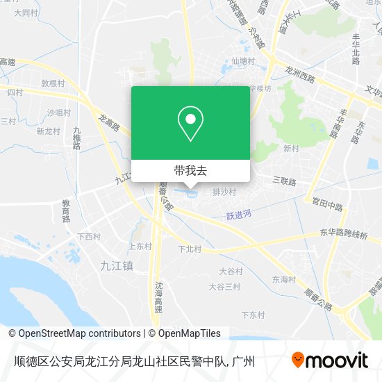 顺德区公安局龙江分局龙山社区民警中队地图