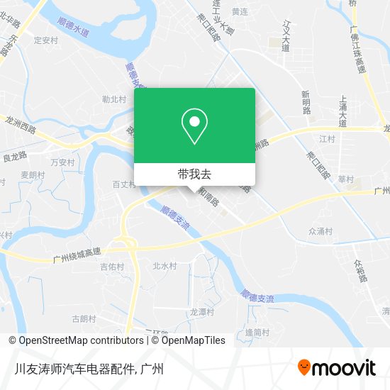 川友涛师汽车电器配件地图
