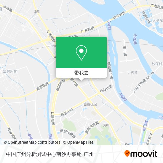 中国广州分析测试中心南沙办事处地图