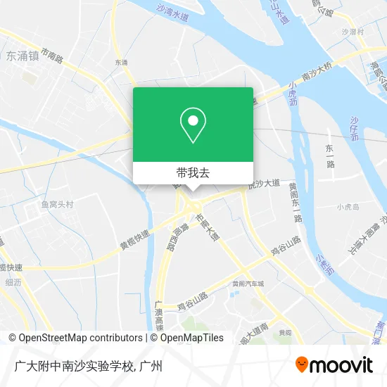 广大附中南沙实验学校地图