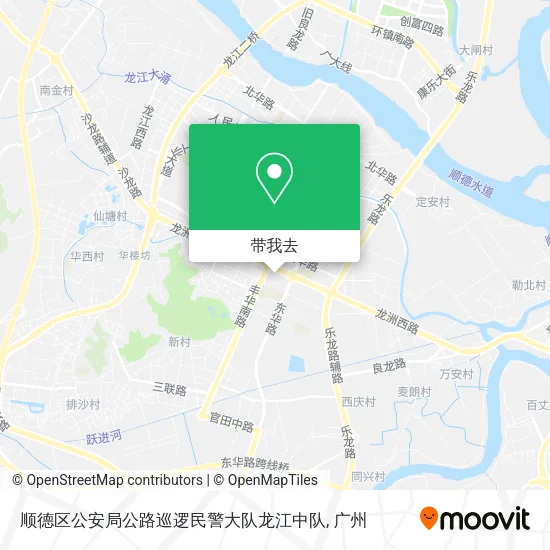 顺德区公安局公路巡逻民警大队龙江中队地图