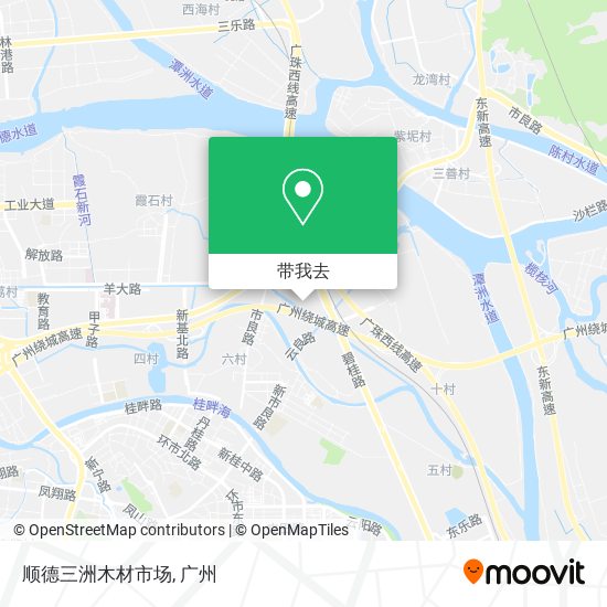 顺德三洲木材市场地图