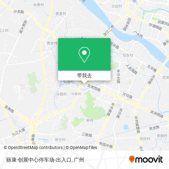丽康·创展中心停车场-出入口地图
