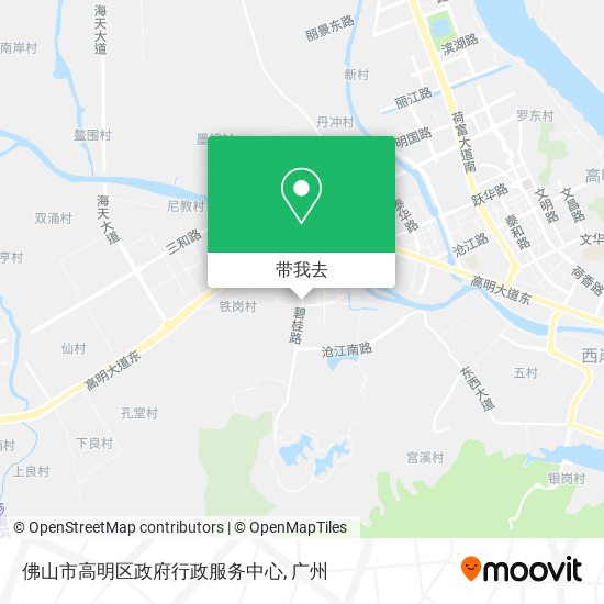 佛山市高明区政府行政服务中心地图