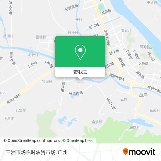 三洲市场临时农贸市场地图
