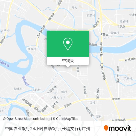 中国农业银行24小时自助银行(长堤支行)地图