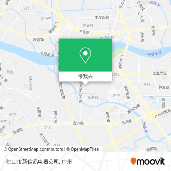 佛山市新信易电器公司地图