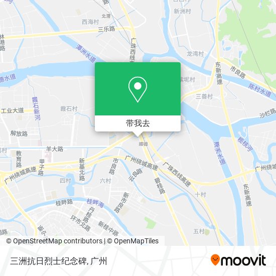 三洲抗日烈士纪念碑地图