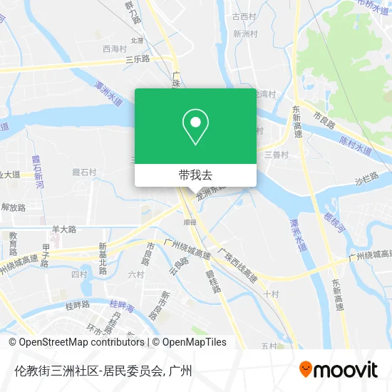 伦教街三洲社区-居民委员会地图