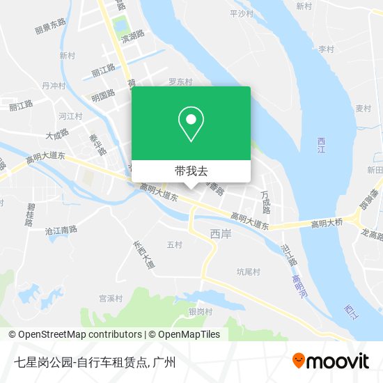 七星岗公园-自行车租赁点地图