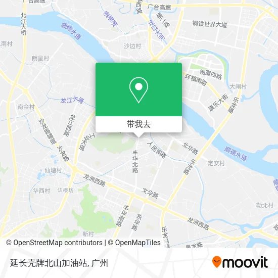 延长壳牌北山加油站地图